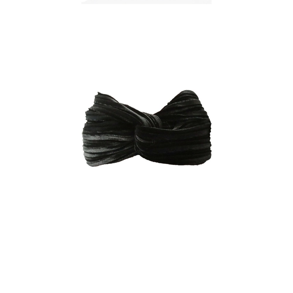 Women's Steve Madden Pleated Velvet Headband, Black, One Size, New with Tags